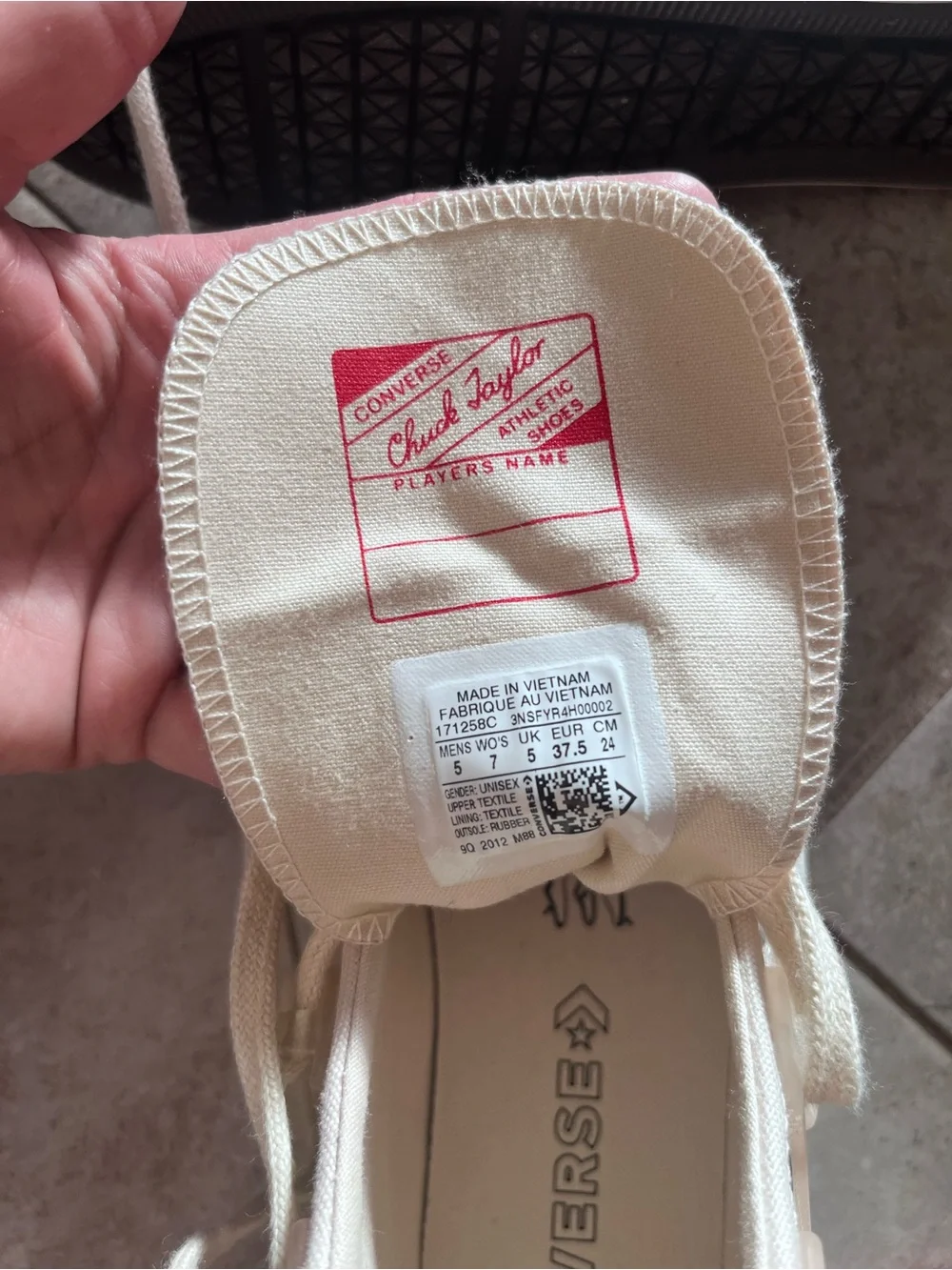 Chuck 70’s Kim Jones collection with mismatched ankle logos.